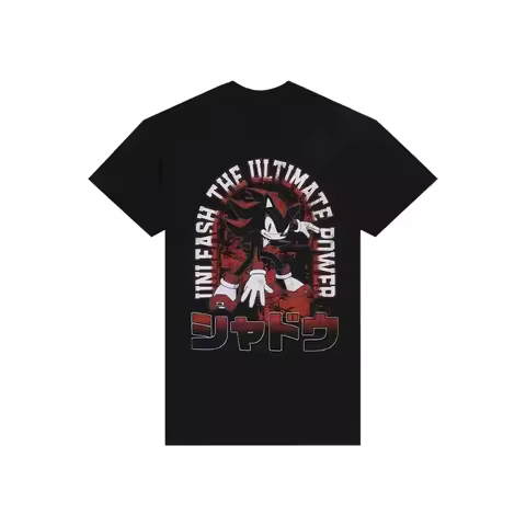 Classic Movie New Arrival Sonic Shadow Duo Slogan Short Sleeved Round Neck Tees Men Clothing New in Top Tees Mens women T-Shirts