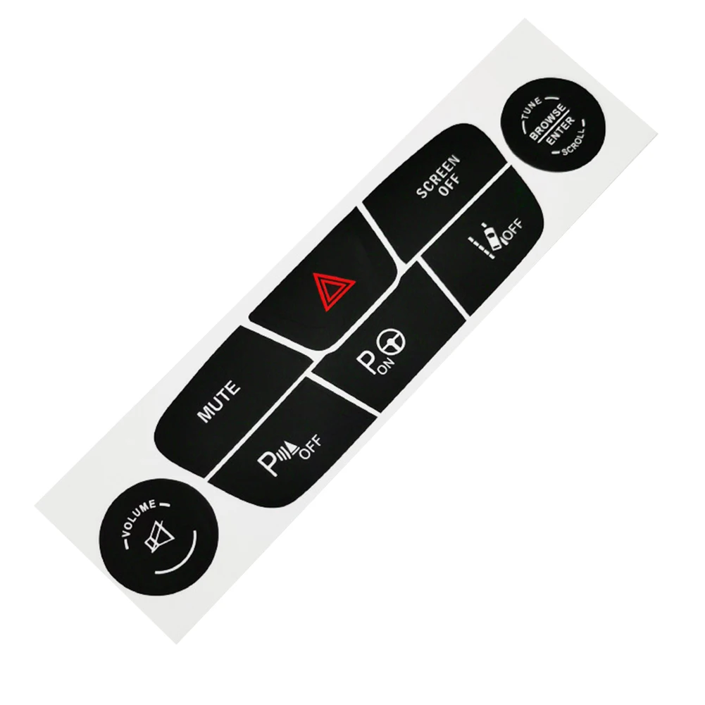 Car Interior Repair AC Button Decal Backlight Compatible Button Repair Decal For Cars Car Sticker Illuminated Lettering
