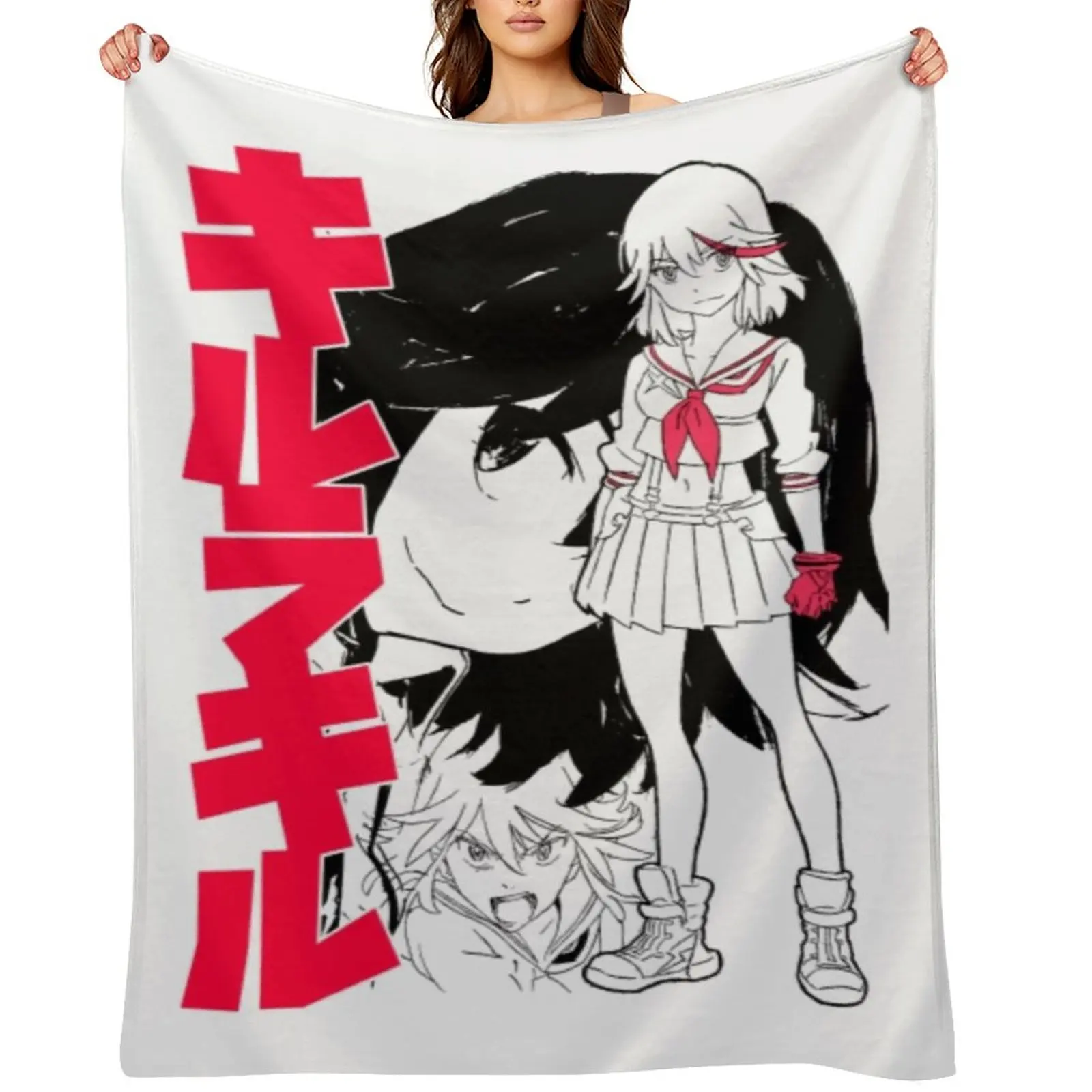 

Kill La Kill T-ShirtRyu Ko! (black) Throw Blanket For Sofa Thin Flannels anime Heavy Blankets