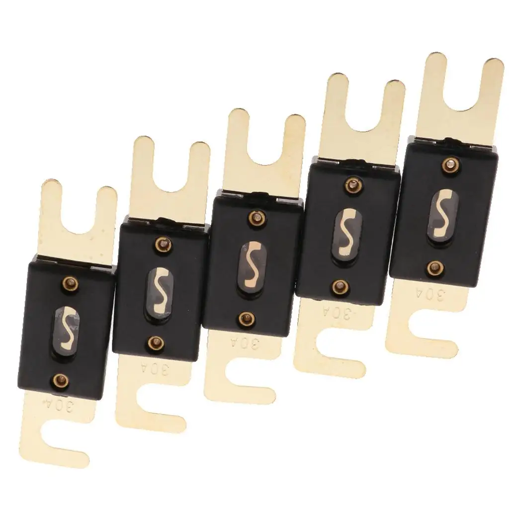 Car ANL Fuse Block Gold Plated 30A 32V Reliable ANL Vehicle Fuses for Car Electronics and Fuse Modules view 3