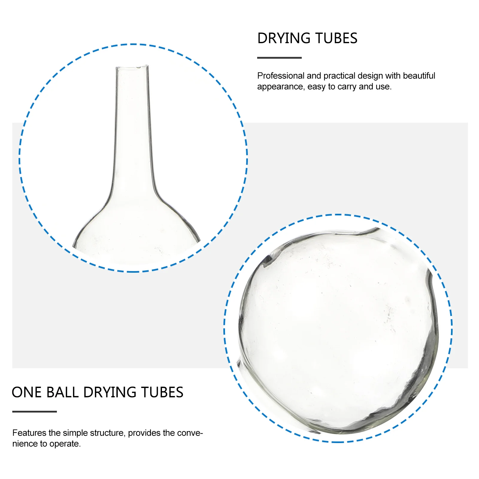 

4Pcs Glass Drying Tubes Single Ball Chemistry Experiment Teaching Supplies Laboratory Equipment Drying Tubes Laboratory Supplies