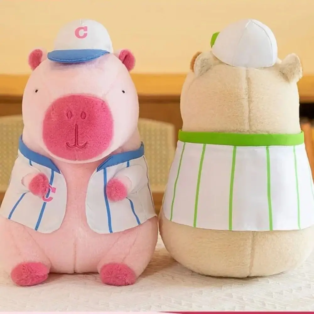 Capybara Plush With Backpack Simulation Sport Capibara Anime Fluffty Doll Cute Stuffed Animals Doll Xmas Gift Kids Toys