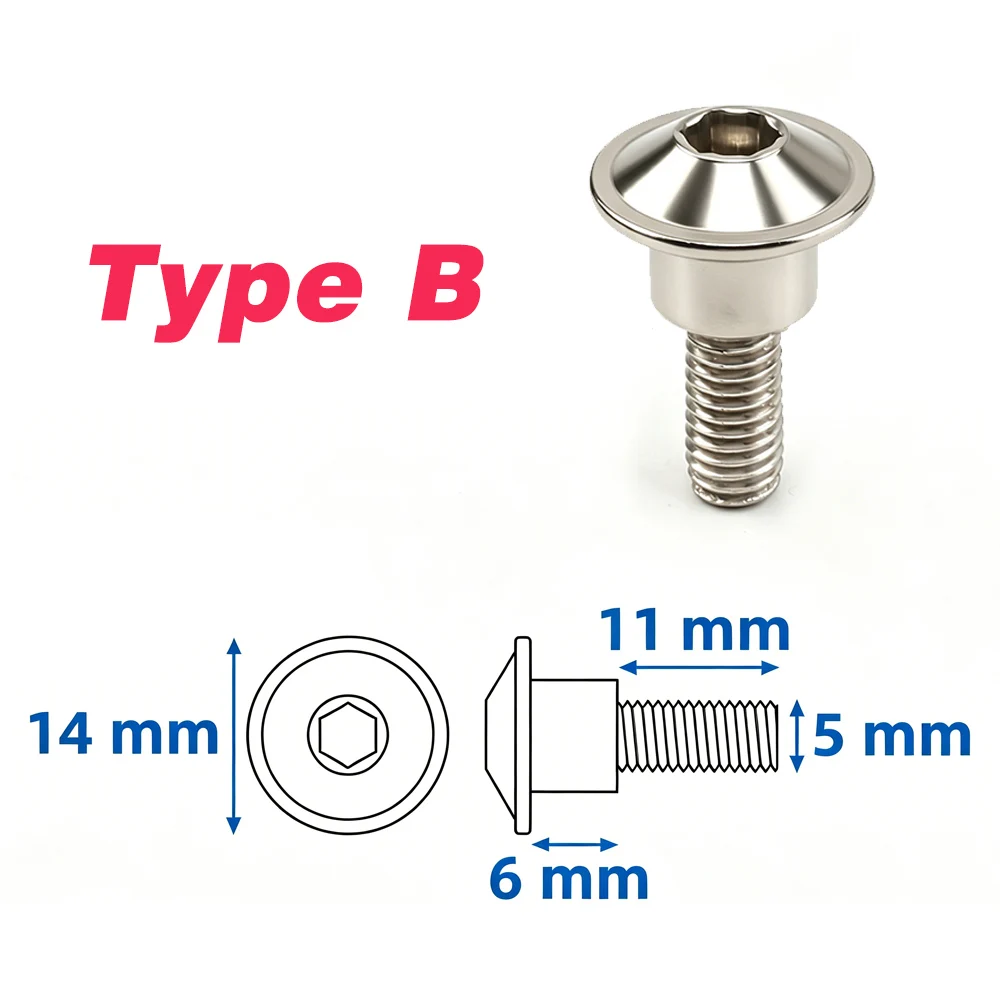 For Suzuki GSXR600 GSXR750 GSXR1000 GSX1300R GSXS 1000 GSX8S GSX8R Vstrom 650 1050 M5 Motorbike Fairing Stainless Steel Screws