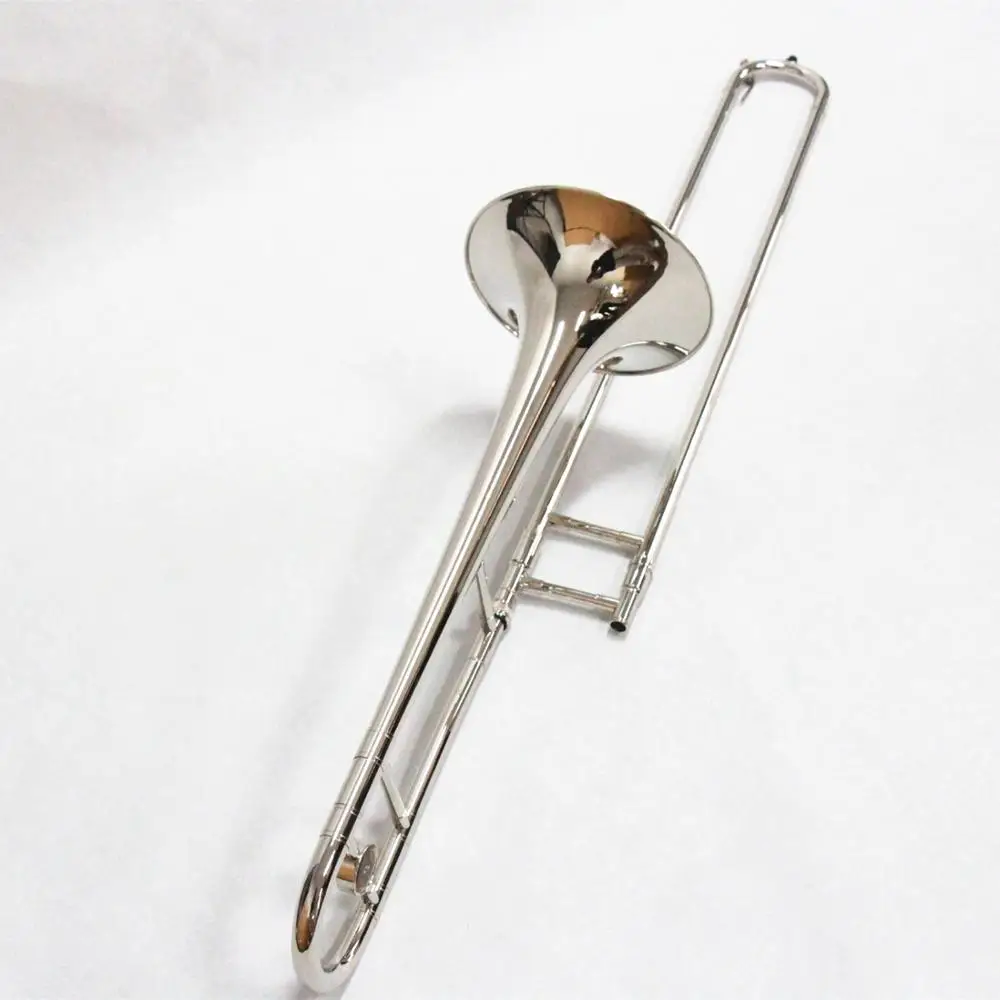 Professional Handmade Bb Key Slide Yellow Brass Nickel Plated Tenor Trombone