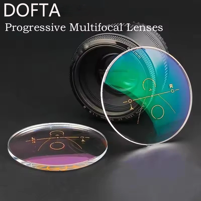 1.56/1.61/1.67 Anti-scratch Anti-blue Photochromic Widest Field of View Office Progressive Multi-focal Lenses