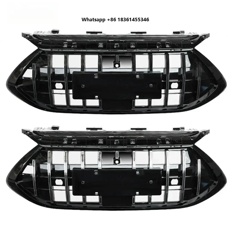 

For Han DMI 2020-2023 Chrome Silver/Glossy Black Car Front Grille Bumper Racing Grille