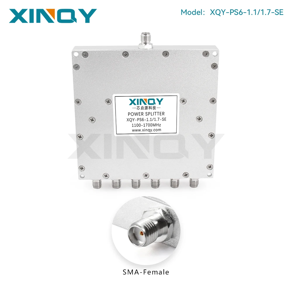 XINQY 1-Way to 8-Way Microstrip Power Divider, L-Band Antenna Signal Splitter, SMA Female, 1.1-1.7GHz, Available for 10MHz Timing
