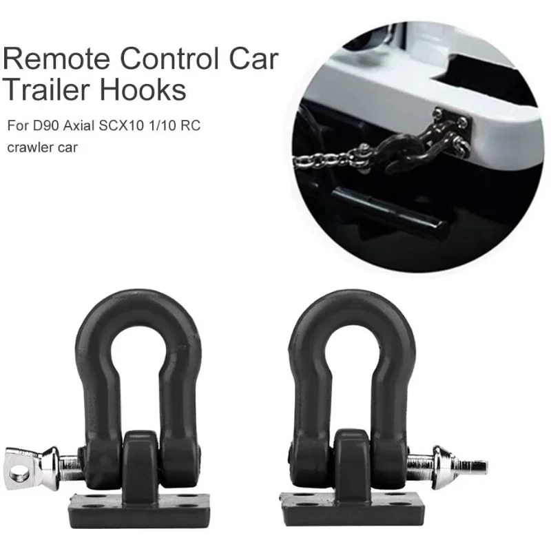 Simulation Hook Metal Car Accessories Climbing Tow Hook Red Rescue Button Belt Screws for Car Exterior Accessories
