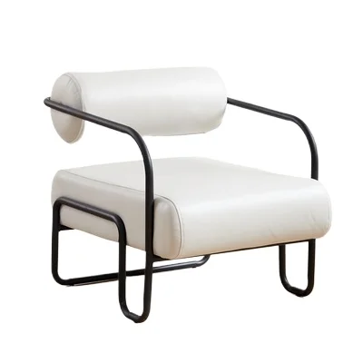 

Single sofa living room small apartment Italian light luxury chair balcony bedroom negotiation coffee table chair modern