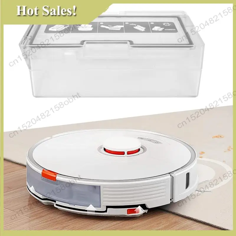 

-PQWN For Roborock S7 S7MAXV T7S T7S Plus New Dust Box Vacuum Cleaner Robotic Parts Robot Dustbin Box With Filter Accessroies