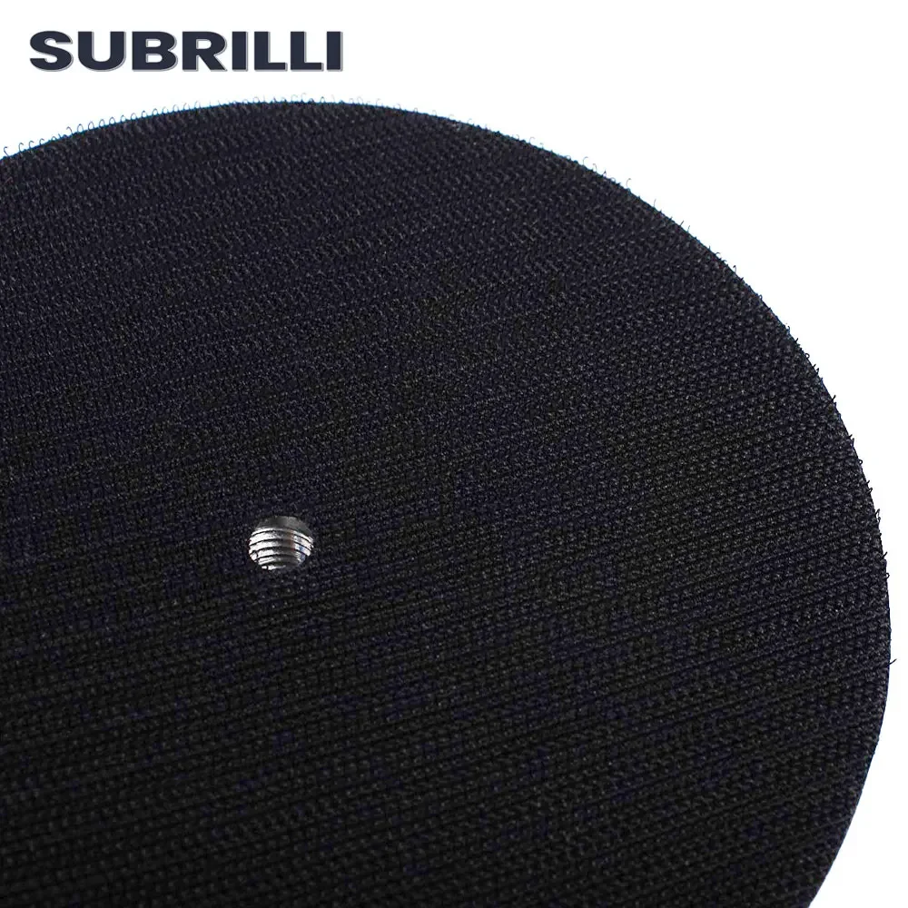 Subrilli 7 Polegada almofada de apoio de alumínio para polidor diamante polimento lixa disco suporte m14 5/8 "-11 capô abrasivo