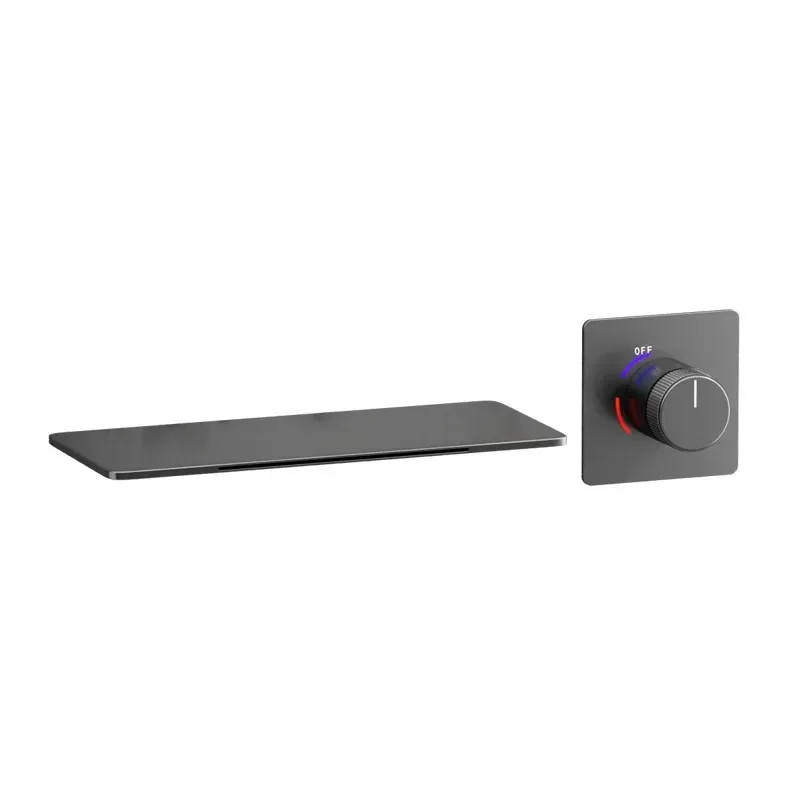

All copper concealed shelves, hand wash toilet, bathroom, hot and cold black wall out toilet, waterfall faucet