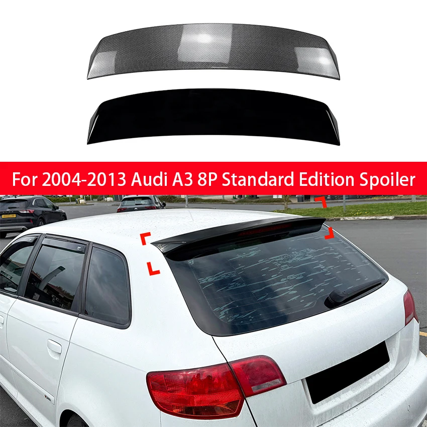 

For Audi A3 8P Standard Edition Rear Roof Trunk Lid Car Spoiler Wings DecorationTuning Accessories 04 05 06 07 08 09 10 11 12 13
