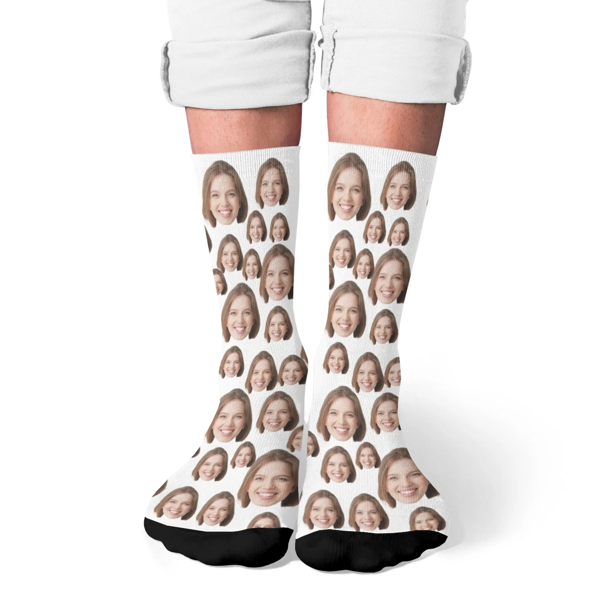 Customized printing of your photos, personalized long socks, colored socks, men\'s women neutral socks, fun and innovative socks,