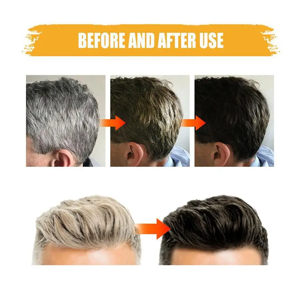 Barra de champú para oscurecer el cabello, jabón hecho a mano para reducir la barba, color gris, fórmula orgánica suave efectiva, 1/3 piezas