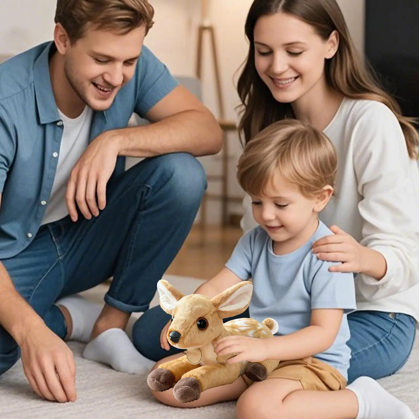 

Deer Plush Lying Down Collectible Plush Dolls Stuffed Animal Toy for Boys Girls Home Bedroom Living Room Nursery Sofa