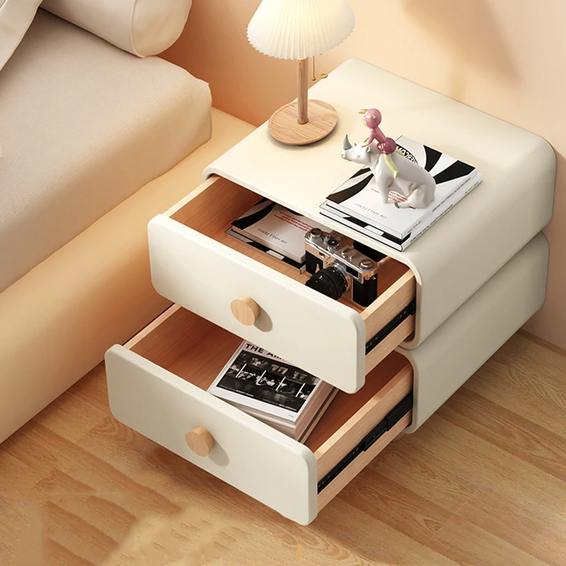 Luxury Italian Nightstands Kawaii Makeup Narrow Cute Bedside Table Organizers Small Space Drawers Table De Chevet Home Furniture