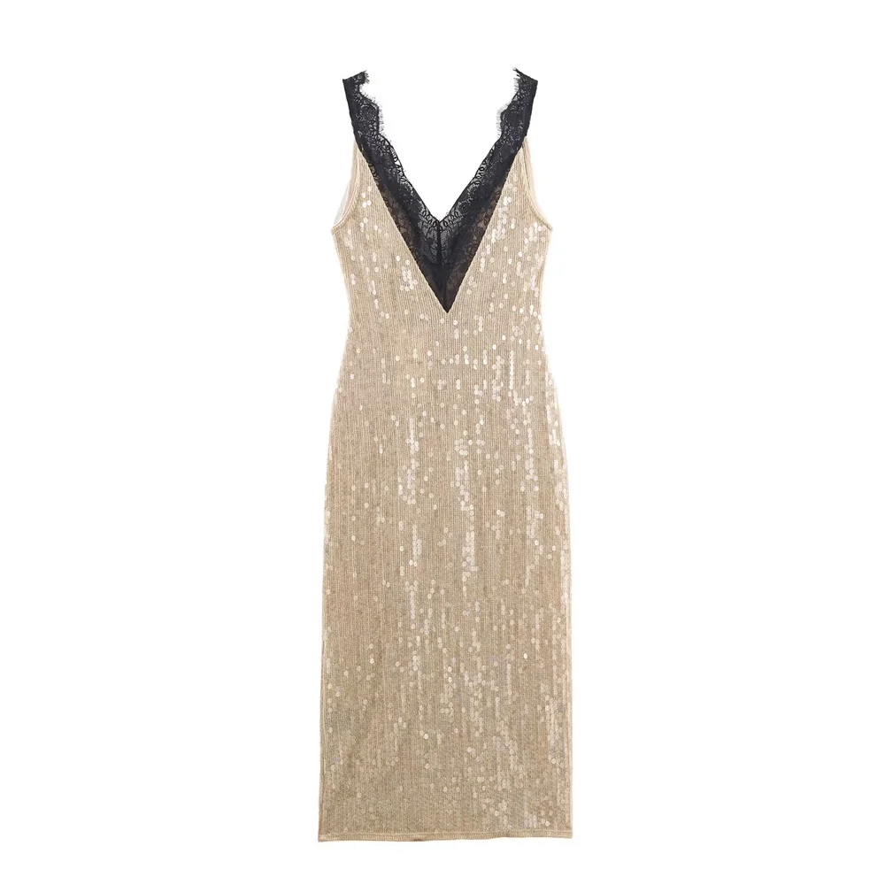 شتاء جديد أزياء المرأة فستان الدانتيل مطرز #2