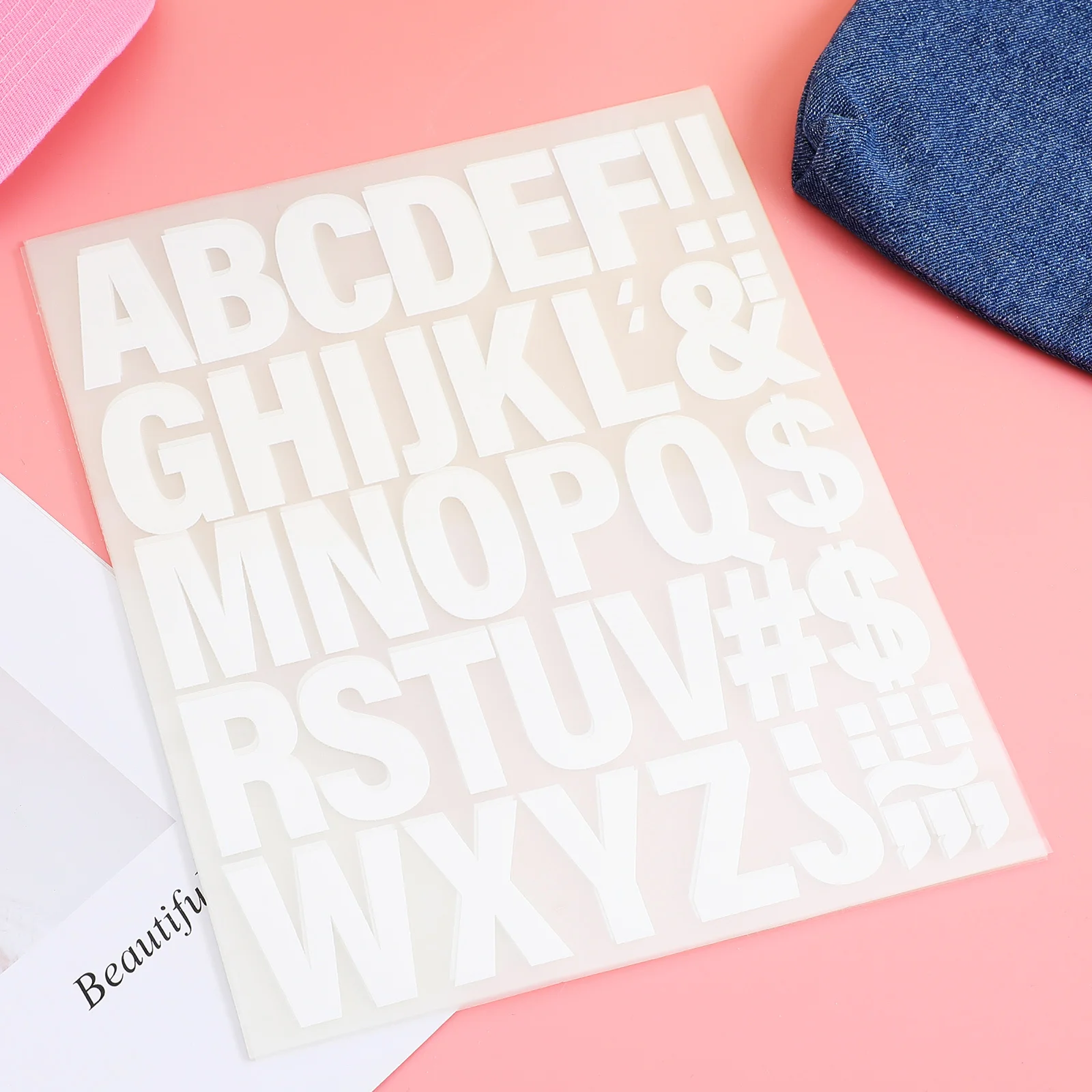 10 Blatt Wärmeübertragungen, Buchstaben zum Aufbügeln, Alphabet für Stoff, robustes Vinyl, waschfest, kreative DIY-Aufnäher für Kleidung, Hüte