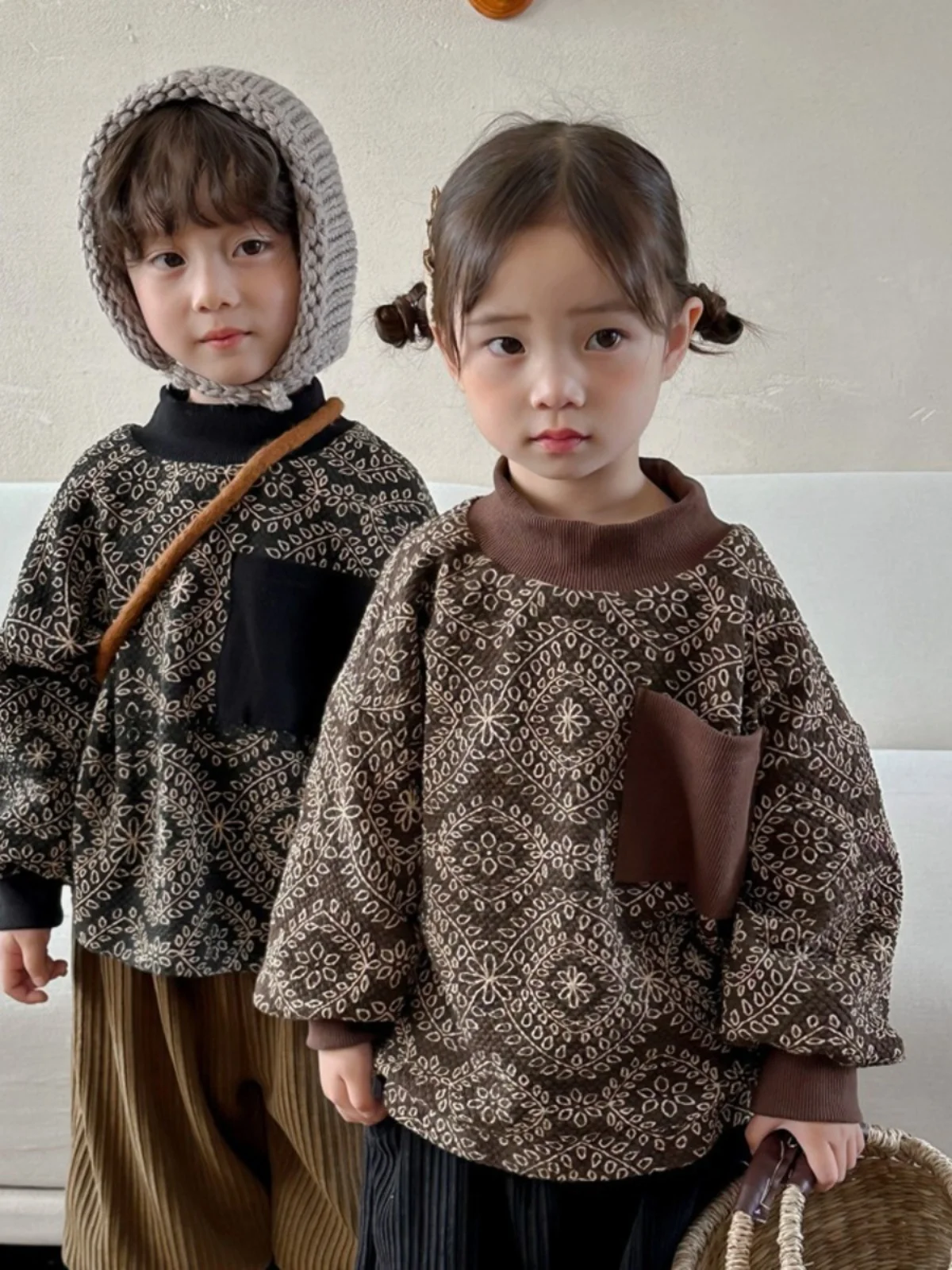 

Girls Flower Hoodies Children 2024 New Autumn Collection Fashion Simple Casual Top Hoodies European Fashion Style Hoodies