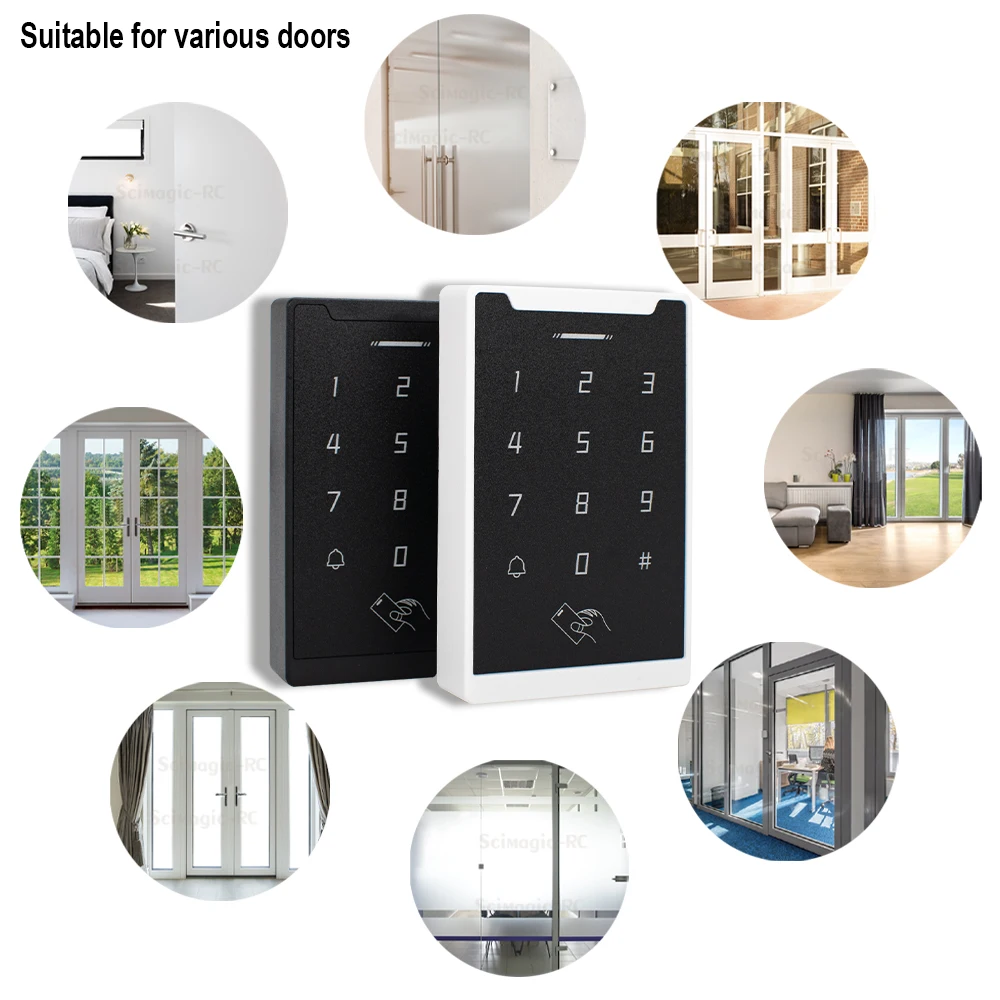 ワイヤレスタッチキーボードロック ID カードコードドアオープナーエンコーディングカードリーダードアアクセス制御システムドアロックオープナー
