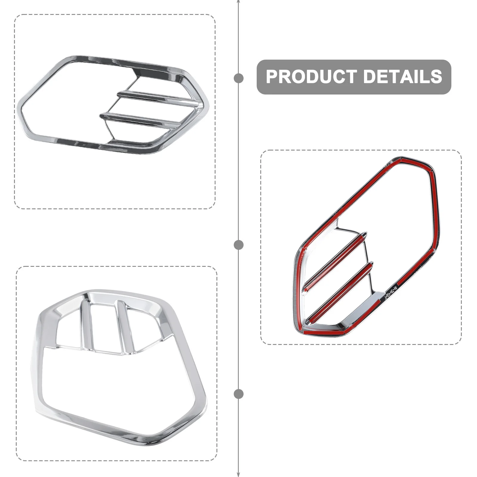 

Chrome Front Fog Light Lamp Cover Trim for Ford Escape/For Kuga Enhance Your Vehicle's Style and Functionality