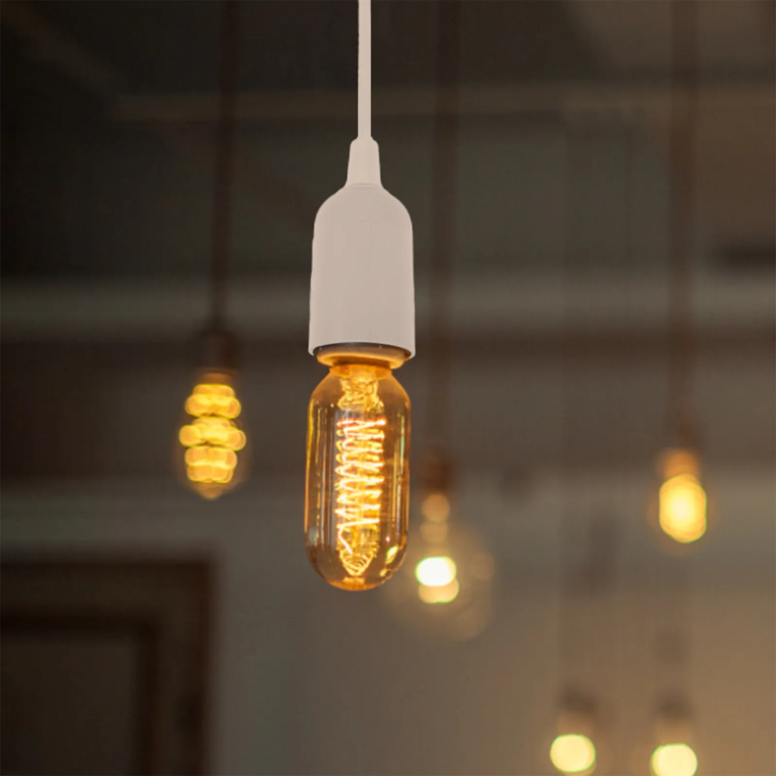 

2Pcs Lamp Cord with 1.8m Hanging Light Socket E27 Pendant Lamp Socket Plug-in Power Cord for Garage DIY Lighting Industrial Use
