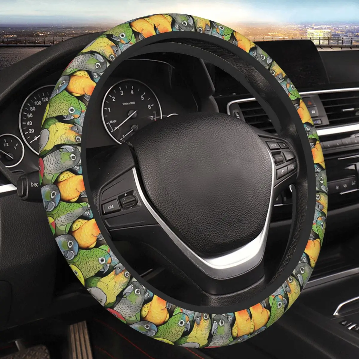 

Colour Of Conures Thickening Car Steering Wheel Cover 38cm Universal Suitable Car-styling Car Accessories