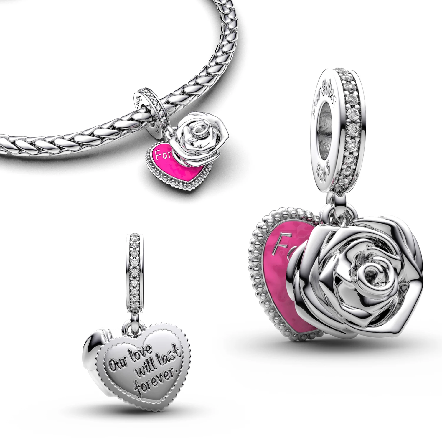 

Bracelet Women High Quality Fine Jewelry Bag Charm Pendant Beads Accessories Charms Women's Jewelry 925 Making New Silver Woman