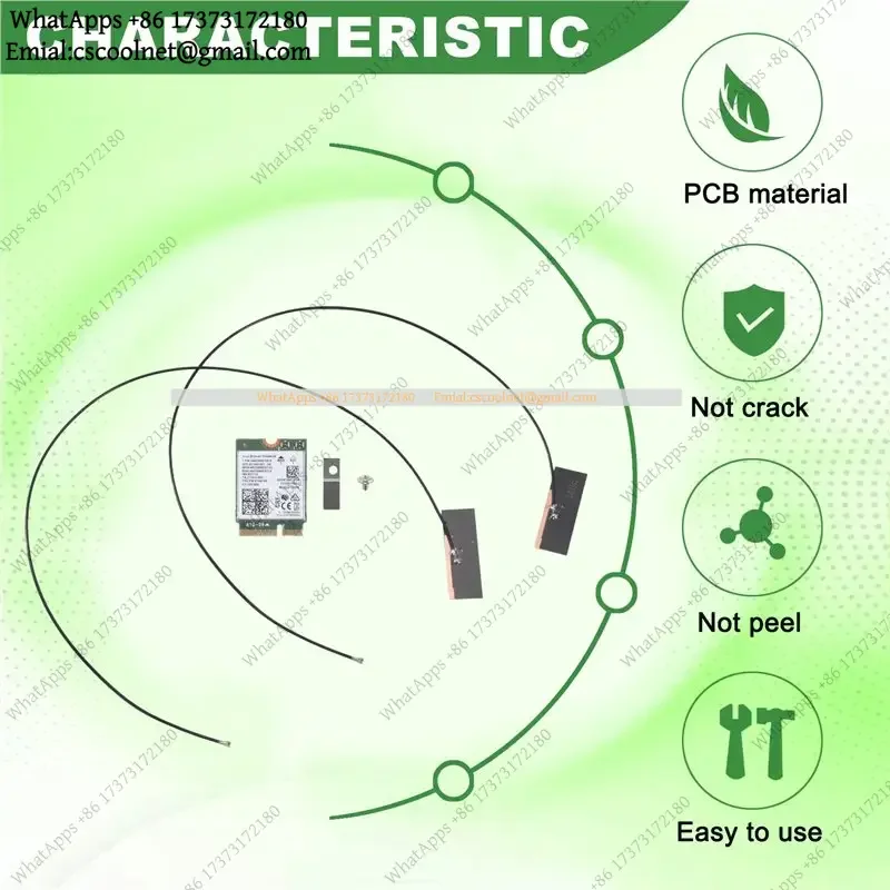 JS01 9560NGW WiFi Card 1730Mbps Wireless AC Dual Band 2.4G+5G BT 5.0 802.11ac M.2 CNVI Network Adapter with Antenna