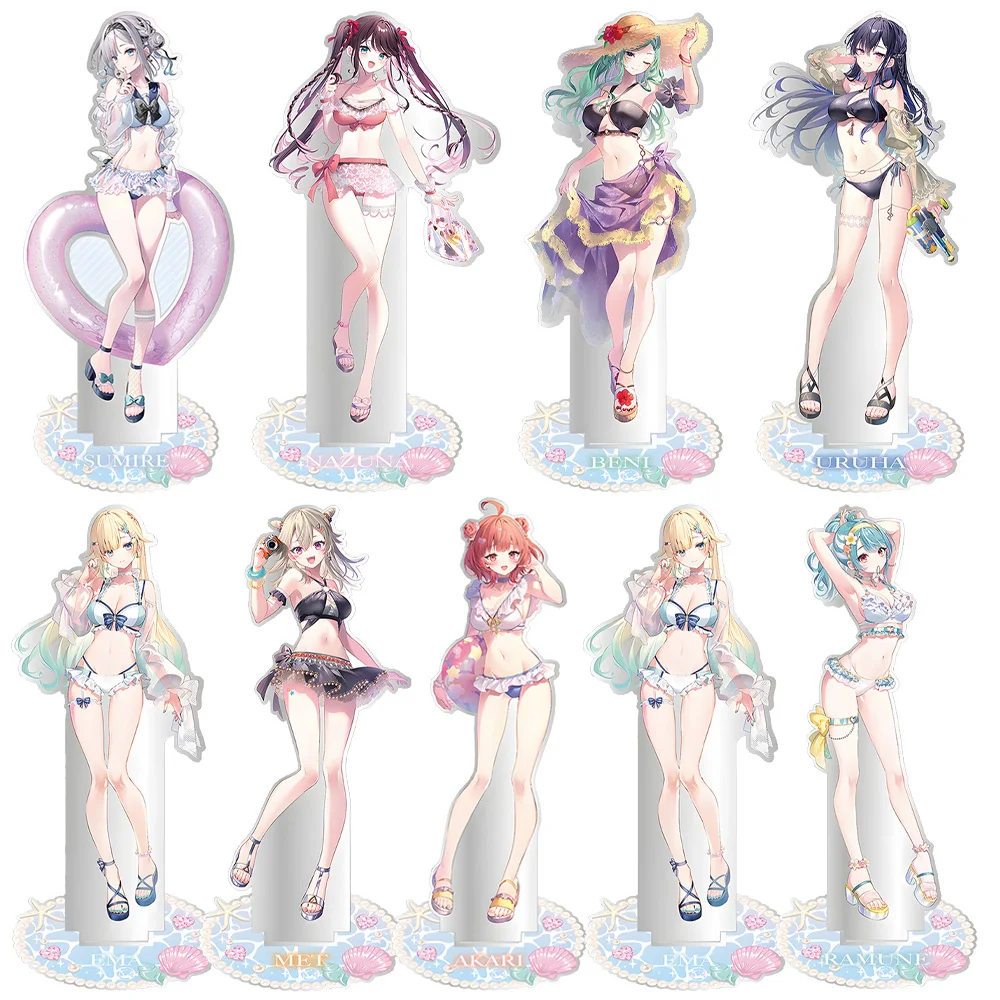 VTuber VSPO Official  KAGA SUMIRE  KAGA NAZUNA KOGARA TOTO ICHINOSE URUHA Sexy swimsuit Acrylic stand anime gift desk ornament