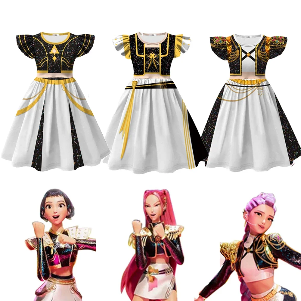 

2025 Хэллоуин Vêtements Rumi pour filles, Костюм de chasseurs de démons KPop, Косплей pour enfants, Huntrx Zoey Mira,