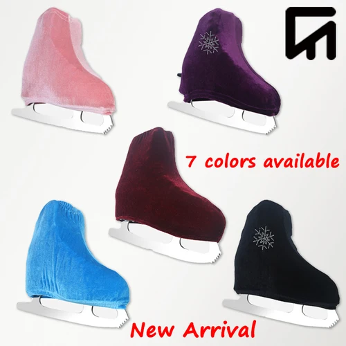 Fundas protectoras para botas de patinaje artístico, 7 colores, antiarañazos, antisuciedad, cubiertas para botas de Skate de punto grueso, protección para patinaje sobre hielo