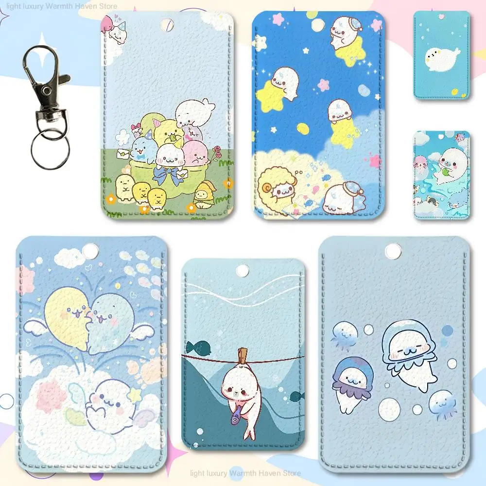 

Cute M-Mamegoma Seal Custom Access Card Case Leather Card Holder Transportation Card Case Gifts