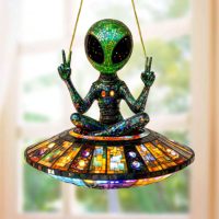 2D Flat Pendant/Bohemian Alien UFO Acrylic Sun Catcher