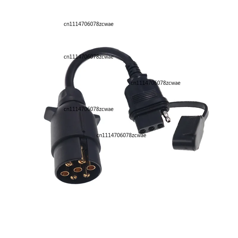 ZOCI-2PCS FOR Trailer connector, European 7-pin to American 4-pin, no brake light, trailer adapter