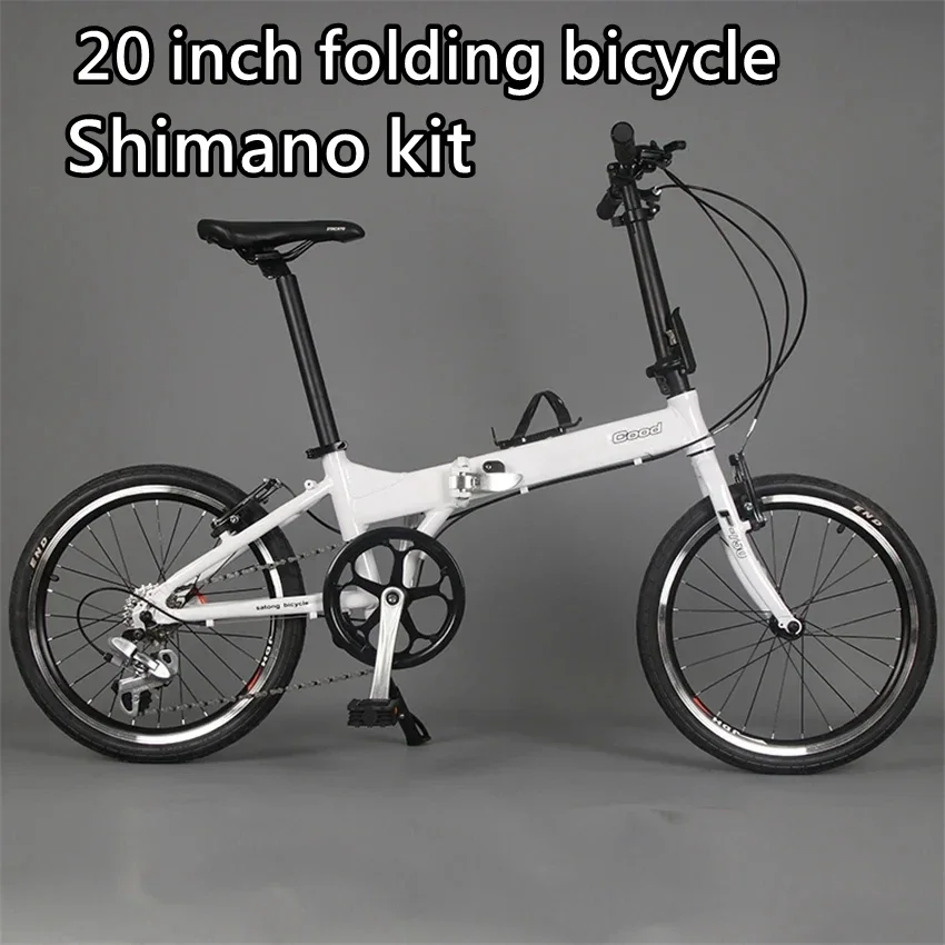 20 inch folding bicycle adult lightweight portable bicycle Shimano kit aluminum alloy frame 8 speed dual V brake City Bicycle