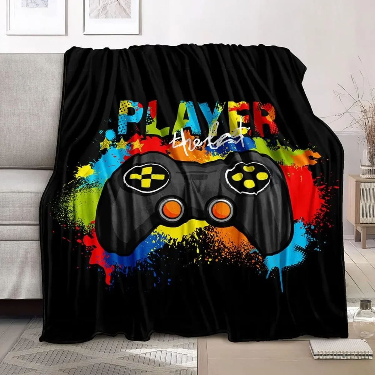 Bedding Gaming Throw Blanket Super Soft, Gamer Gift for Couch Sofa for For Kids Boys Teens Video Game Checo perez Comforter Cow