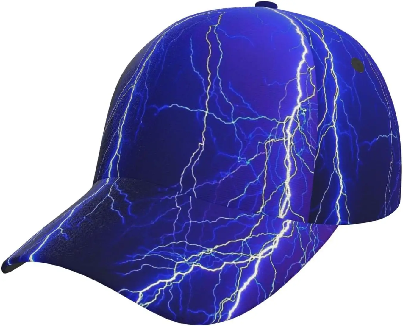 Lightning Thunder Storm Mens Baseball Hat Cap Funny Dad Cap Golf Hat Cozy Breathable Adjustable Grandpa Cap Hat Black