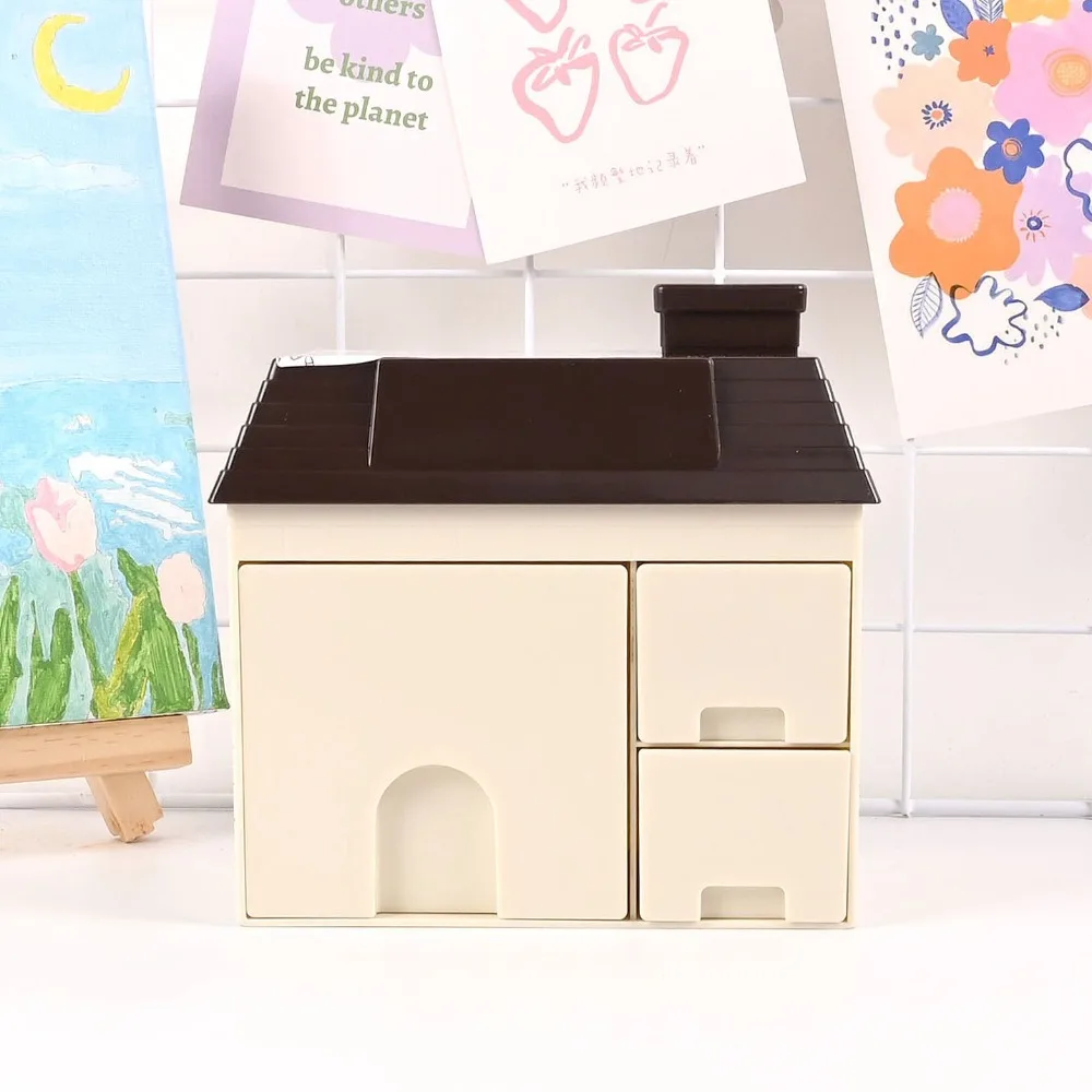 Schreibwaren Abnehmbare Kleine Haus Stift Halter Kunststoff Kawaii Desktop Lagerung Box Platzsparende Schreibtisch Kleinigkeiten Container Büro