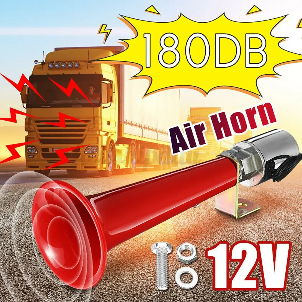 12/24V 180DB Super Loud Air Horn Trumpet for Car Truck Boat Train with Air Brake