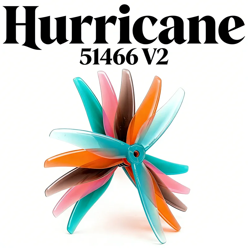 Gemfan 51466 V2 - 5mm Shaft 3-Blade Propellers, Compatible with 2207-2306 FPV Motors (2CW+2CCW)