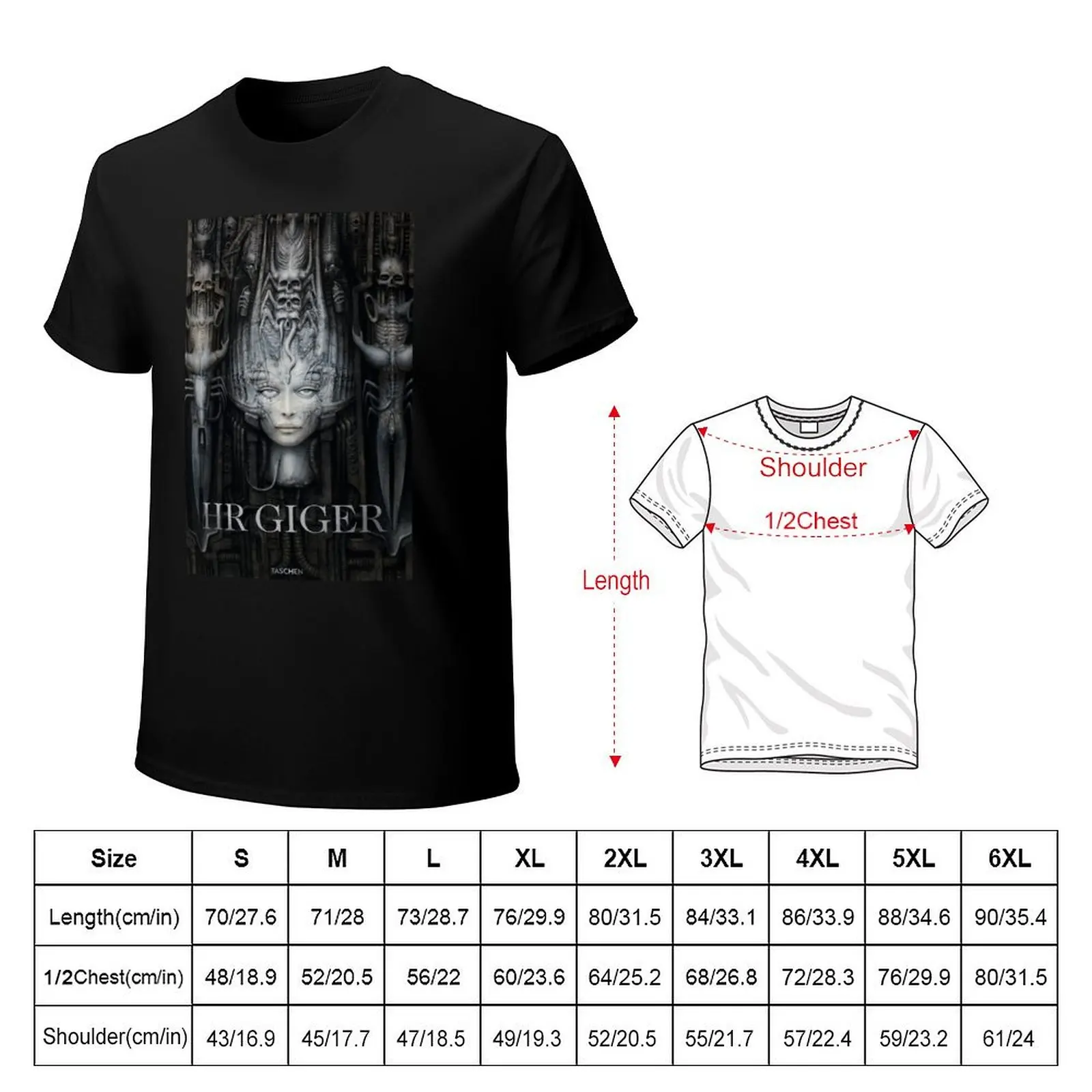HR GIGER T-Shirt man t shirts high quality luxury brand T-Shirt