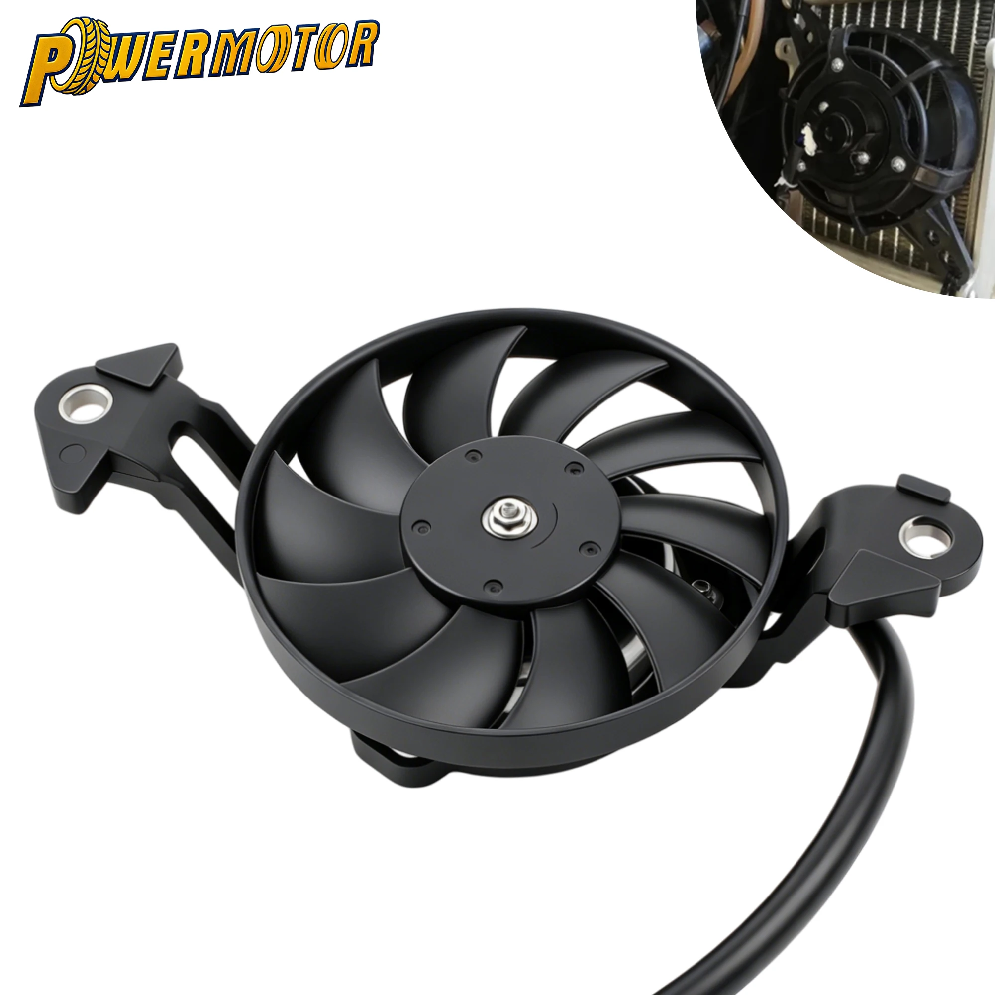 

ATV Quad Motorcycle Engine Cooling Fan Oil Cooler 12V DC Electric Radiator Fan Accessories For Honda Yamaha Kawasaki Suzuki KTM