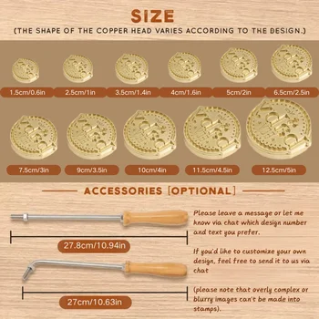 Razítko na razítko, razítko, DIY LOGO, vyhřívací mosazné reliéfní pečetě s rukojetí na zakázku pro dřevo, kůže, dort, hamburger, svatební večírek, řemeslo 8 nejlepší prodej žehlička na cejchování dřeva - №3