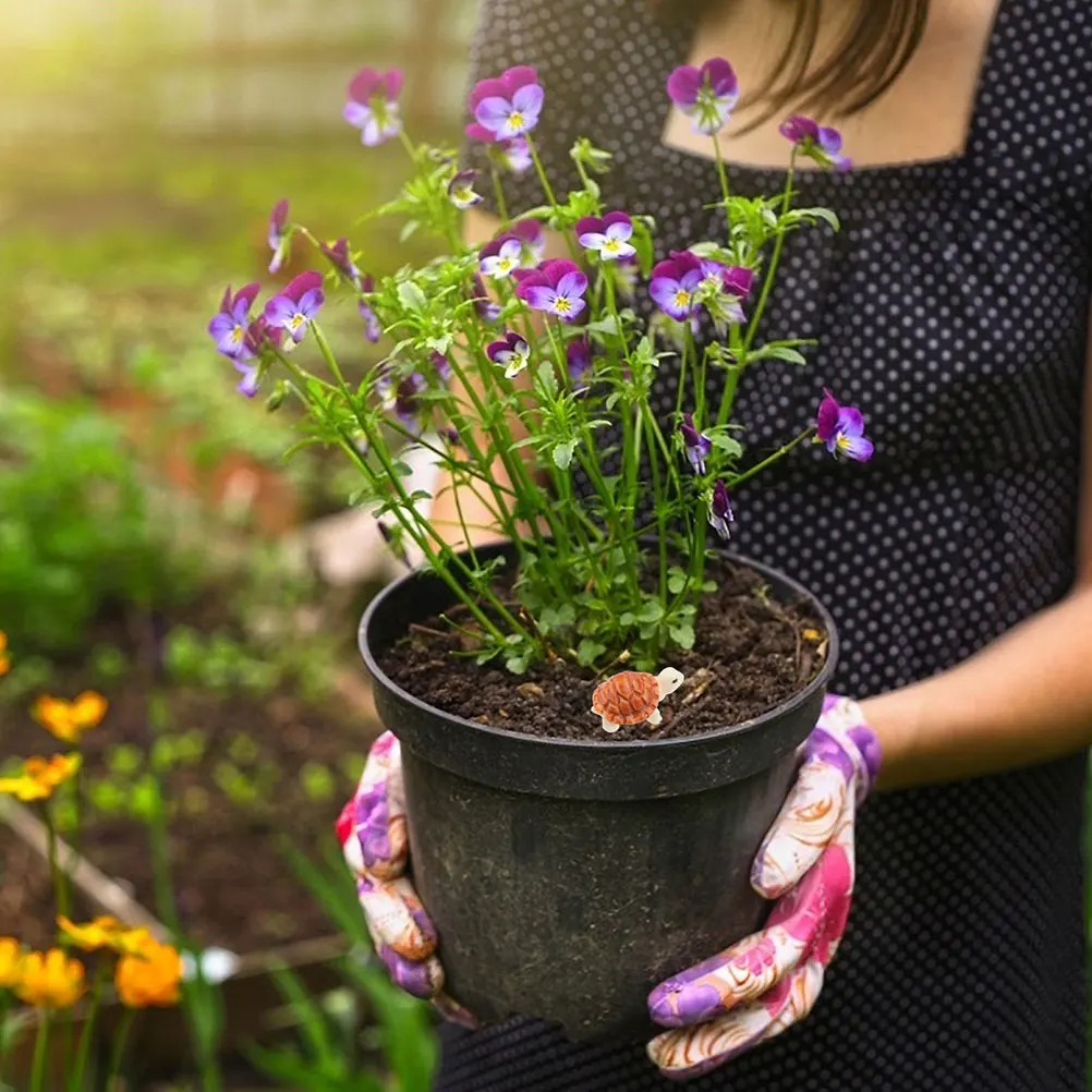 

22 Pcs Resin Turtle Decorations Simulation Garden naments Mini L Plant Pot Decor Desktop Accessories Educational Toys