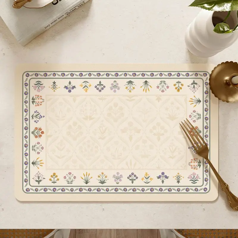 Juego de manteles individuales de PU de estilo francés, manteles de mesa impermeables a prueba de aceite y calor para decoración de comedor de hotel y hogar de lujo (1-10 piezas)