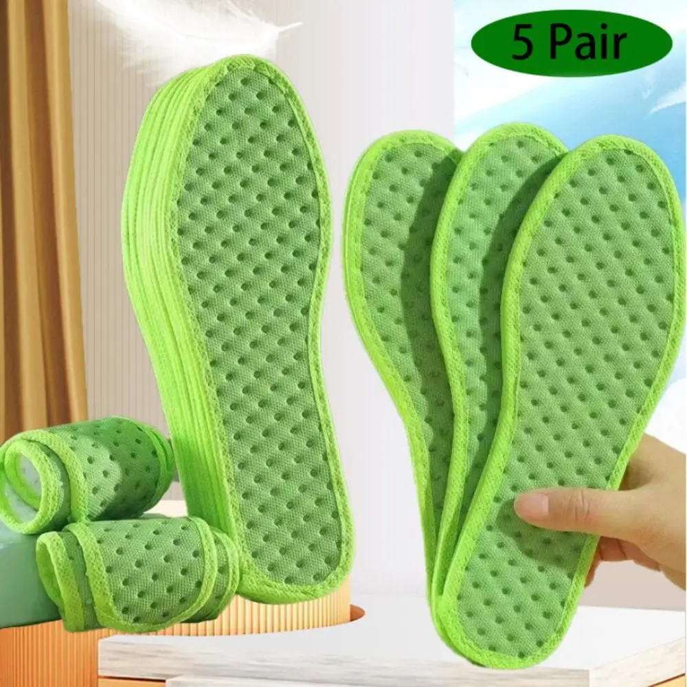 ใหม่ดูดซับเหงื่อรองเท้า Pads น้ําหนักเบา Feet Care Running Insoles ตาข่าย Breathable Bamboo Charcoal Deodorant Insoles