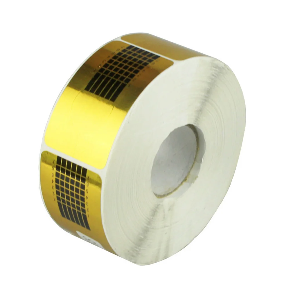 500pcs Forms Golden Square Nail Art Guide Stickers For Acrylic Uv Gel Extensions Manicure Extension Tool Kit Nail Tips