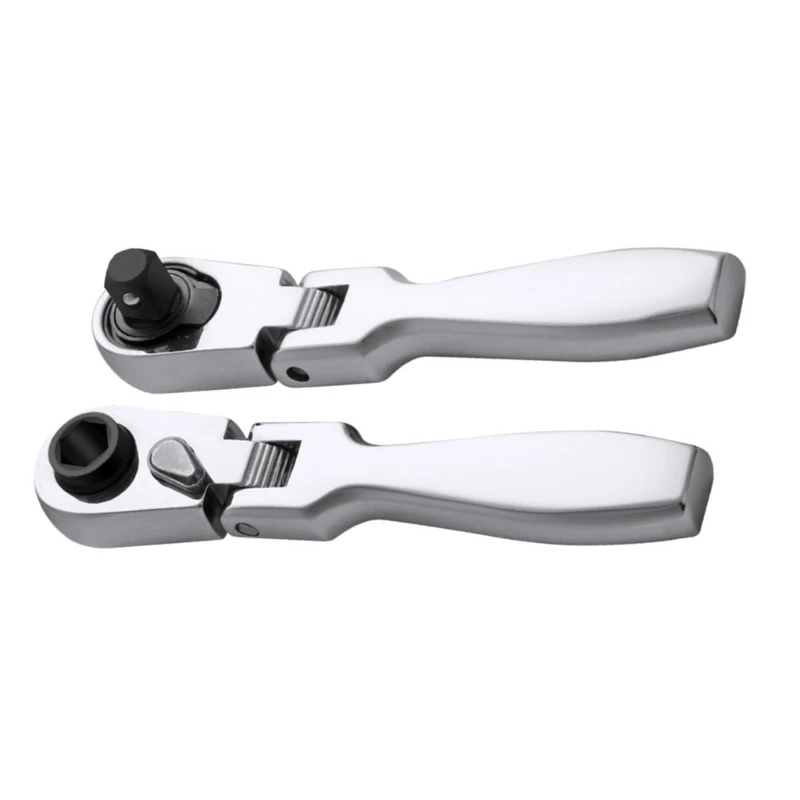 M17D 2 in 1 180 Degree Flexible Head Ratchet Wrench Spanner Ratcheting Combination Flexible Head Wrench Flexible Head